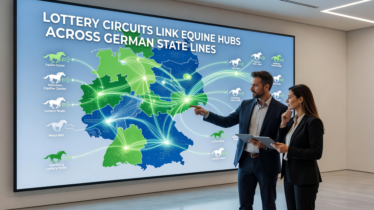 Karte der equine Zentren und Lotterie-Verbindungen in Deutschland