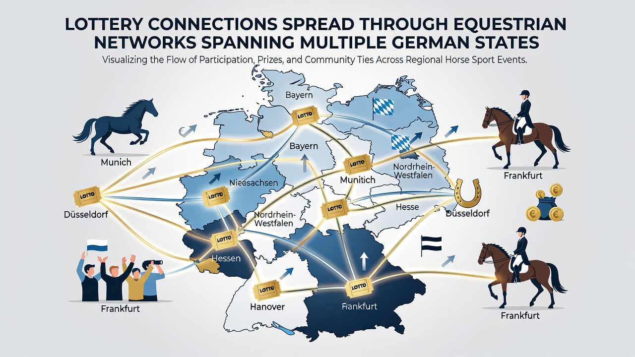 Equestrian networks linking lottery activities across German states