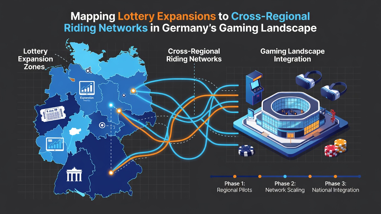Karte der überregionalen Reitnetzwerke und Lotterieexpansionen in Deutschland